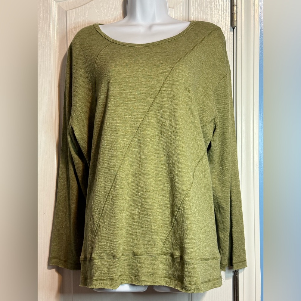 Creation Olive Colored Blouse –‎ Size 2X 🌟 🌿 NWT